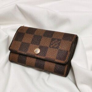 Authentic Louis Vuitton Damier Ebene 6 Key Holder